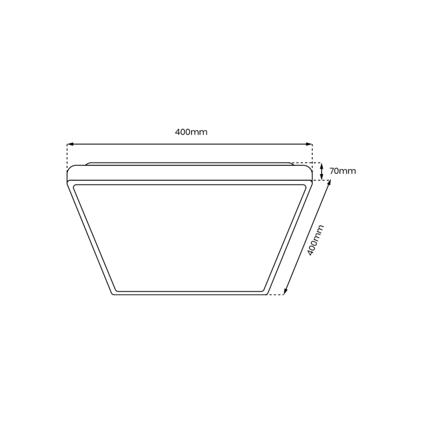 LED Reguliuojamas lubinis šviestuvas QUADRO LED/38W/230V 3000-6000K baltas/juodas + valdymo pultas