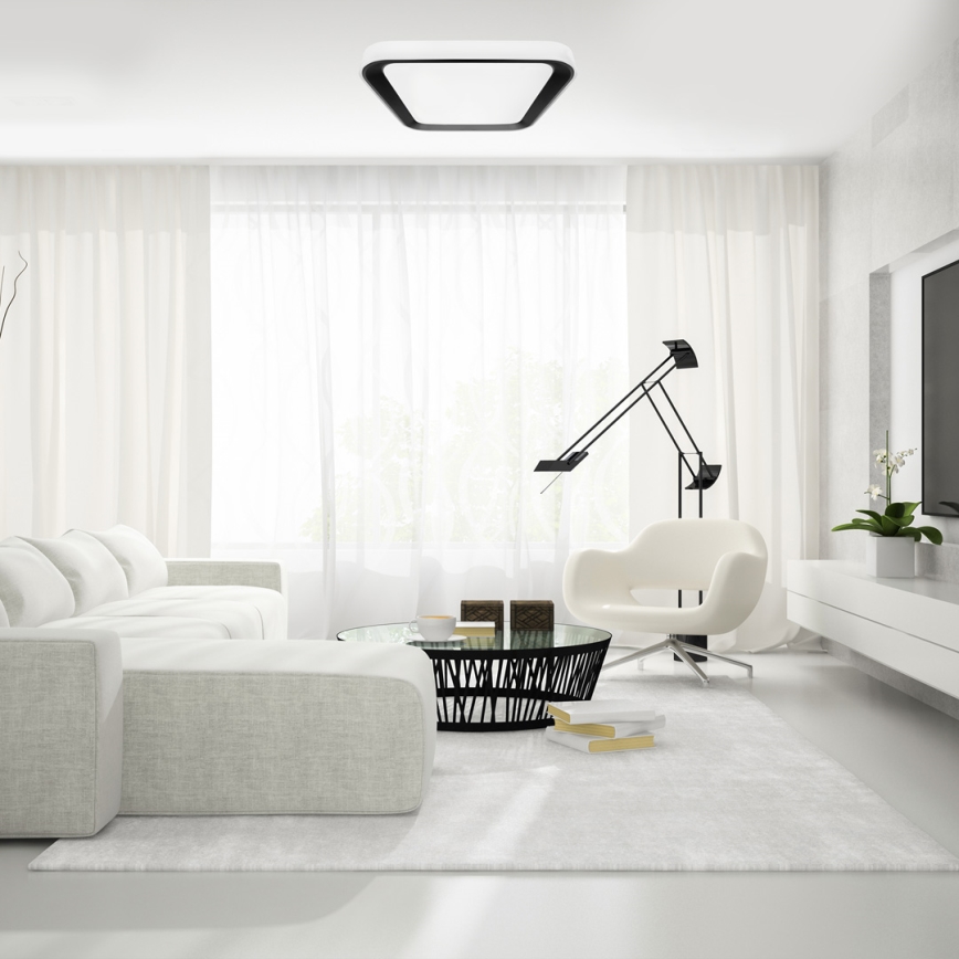 LED Reguliuojamas lubinis šviestuvas QUADRO LED/66W/230V 3000-6000K baltas/juodas + valdymo pultas