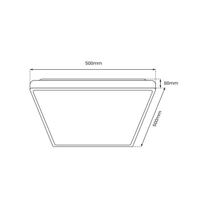LED Reguliuojamas lubinis šviestuvas QUADRO LED/66W/230V 3000-6000K baltas + valdymo pultas