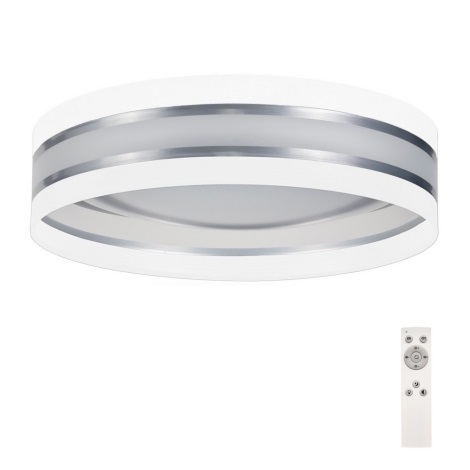LED Reguliuojamas lubinis šviestuvas SMART CORAL LED/24W/230V balta/sidabrinė + valdymo puiltas