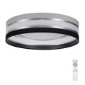 LED Reguliuojamas lubinis šviestuvas SMART CORAL LED/24W/230V juodas/pilkas + valdymo pultas