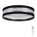 LED Reguliuojamas lubinis šviestuvas SMART CORAL LED/24W/230V juodas/sidabras + valdymo pultas