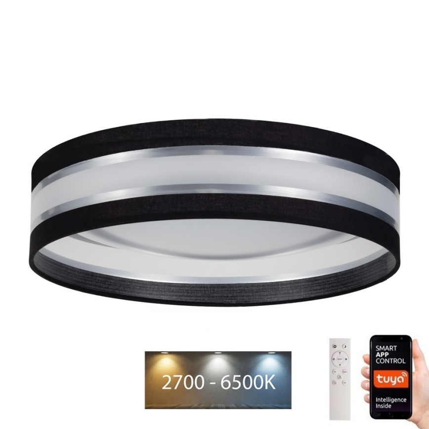 LED Reguliuojamas lubinis šviestuvas SMART CORAL LED/24W/230V Wi-Fi Tuya juodas + valdymo pultas