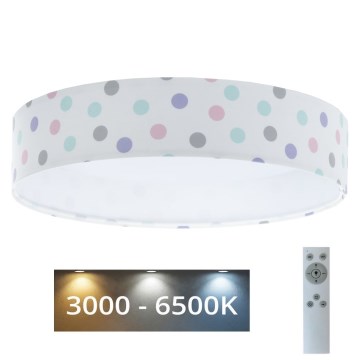 LED Reguliuojamas lubinis šviestuvas SMART GALAXY KIDS LED/24W/230V 3000-6500K taškai spalvoti + nuotolinio valdymo pultas