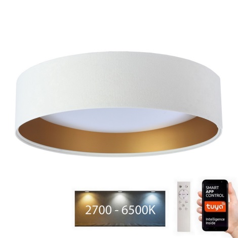 LED Reguliuojamas lubinis šviestuvas SMART GALAXY LED/24W/230V d. 45 cm 2700-6500K Wi-Fi Tuya baltas/aukso + valdymo pultas