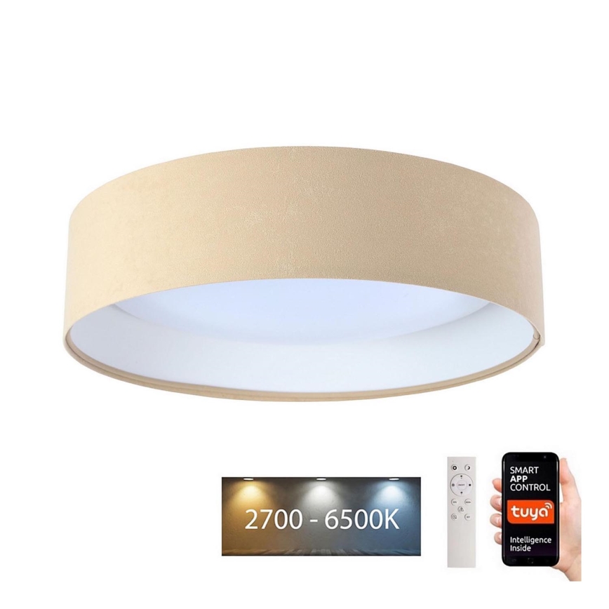 LED Reguliuojamas lubinis šviestuvas SMART GALAXY LED/24W/230V d. 45 cm 2700-6500K Wi-Fi Tuya smėlio/balta + valdymo pultas