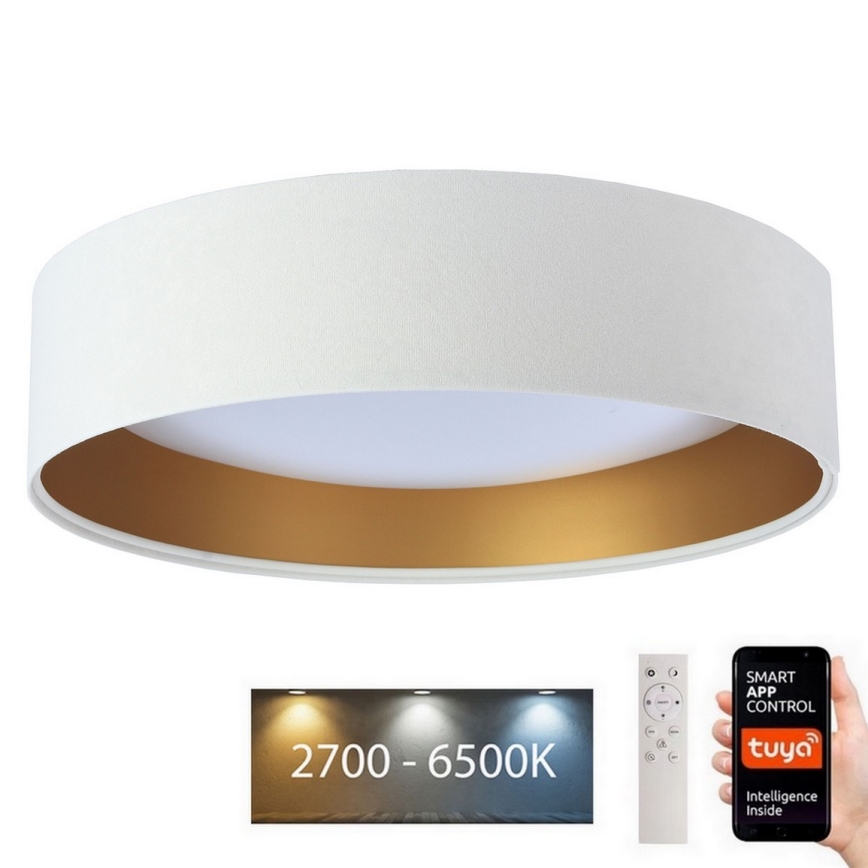 LED Reguliuojamas lubinis šviestuvas SMART GALAXY LED/36W/230V Wi-Fi Tuya baltas/auksinis + valdymo pultas