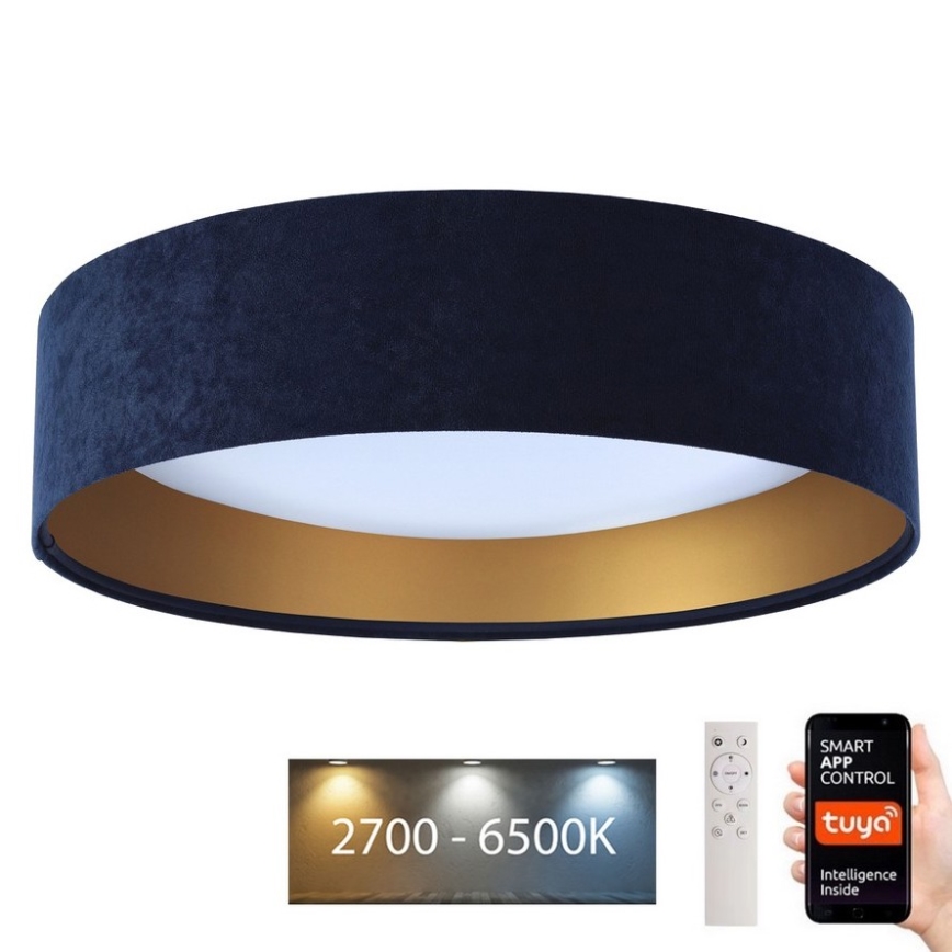 LED Reguliuojamas lubinis šviestuvas SMART GALAXY LED/36W/230V Wi-Fi Tuya mėlynas/auksinis + valdymo pultas