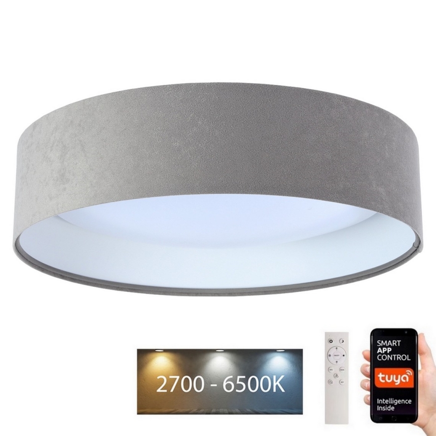 LED Reguliuojamas lubinis šviestuvas SMART GALAXY LED/36W/230V Wi-Fi Tuya pilkas/baltas + valdymo pultas