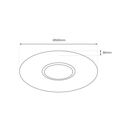 LED Reguliuojamas lubinis šviestuvas SPARKY LED/50W/230V 3000-6000K+ valdymo pultas