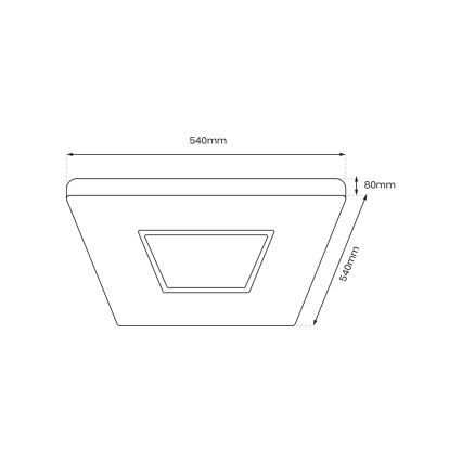 LED Reguliuojamas lubinis šviestuvas SPARKY LED/65W/230V 3000-6000K + valdymo pultas