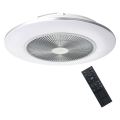 LED Reguliuojamas lubinis šviestuvas su ventiliatoriumi ARIA LED/38W/230V 3000-6000K sidabras + valdymo pultas