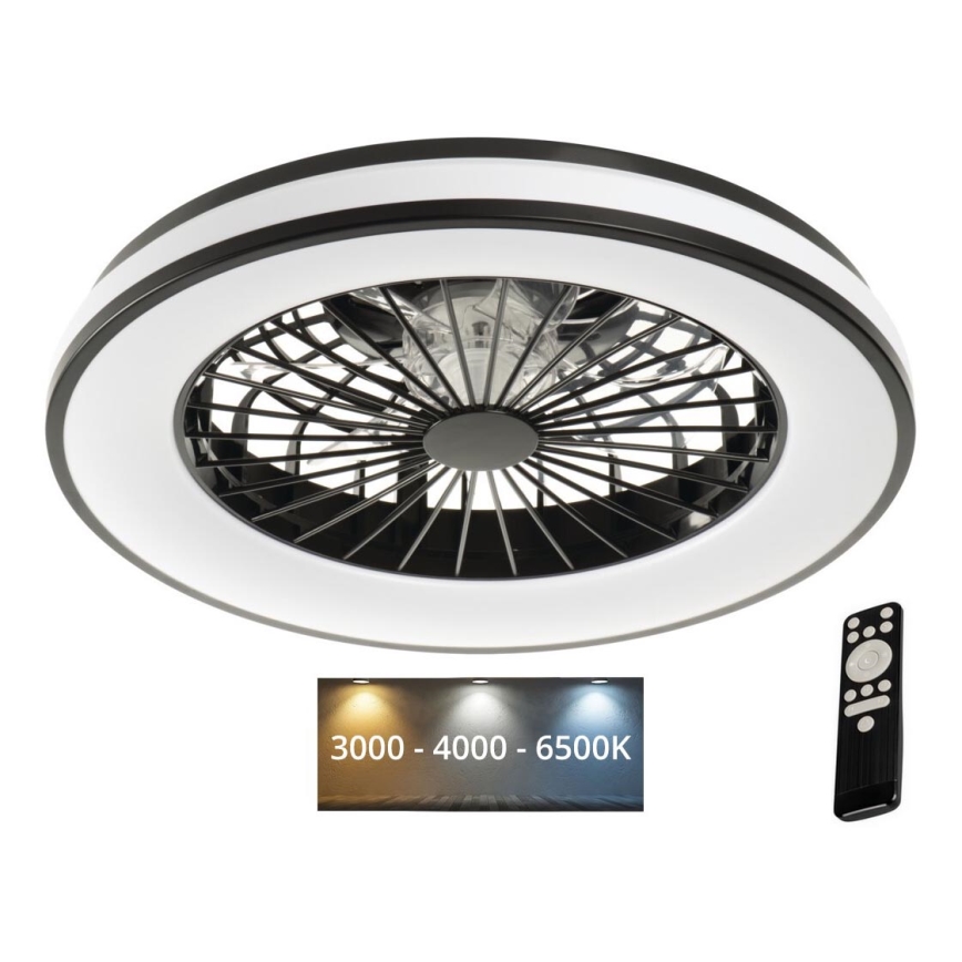 LED Reguliuojamas lubinis šviestuvas su ventiliatoriumi PLAVE LED/48W/230V 3000/4000/6500K + nuotolinis valdymas