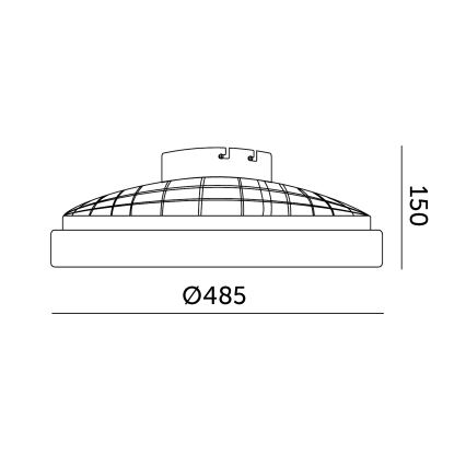 Dimeriuojamas LED lubų šviestuvas su ventiliatoriumi VENTELUX LED/48W/230V 3000/4000/6500K, skersmuo 48,5 cm, juodas + nuotolinis pultas