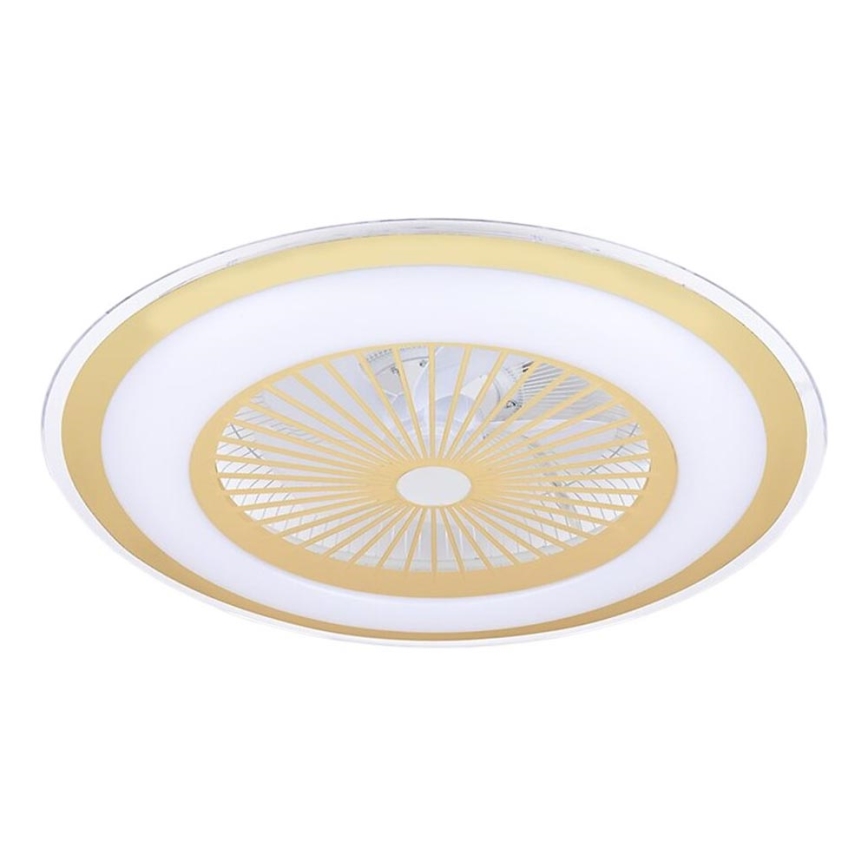 LED Reguliuojamas lubinis šviestuvas su ventiliatoriumi ZEPHYR LED/48W/230V 3000-6000K auksinis + nuotolinis valdymas