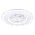 LED Reguliuojamas lubinis šviestuvas su ventiliatoriumi ZONDA LED/48W/230V 3000-6000K baltas + nuotolinis valdymas
