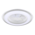 LED Reguliuojamas lubinis šviestuvas su ventiliatoriumi ZONDA LED/48W/230V 3000-6000K sidabrinis + nuotolinio valdymo pultas
