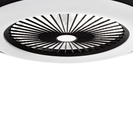 LED Reguliuojamas lubinis šviestuvas su ventiliatoriumi ZONDA LED/48W/230V 3000-6000K juodas + valdymo pultas