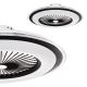 LED Reguliuojamas lubinis šviestuvas su ventiliatoriumi ZONDA LED/65W/230V 3000-6500K juodas + valdymo pultas