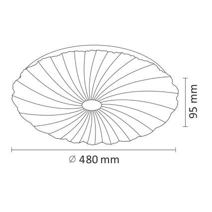 LED Reguliuojamas lubų šviestuvas FLOWER LED/36W/230V + nuotolinio valdymo pultas