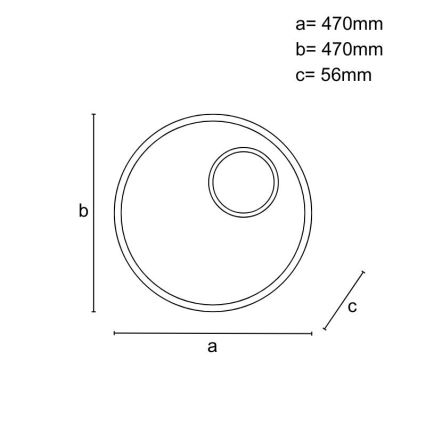 LED Reguliuojamas lubų šviestuvas LED/65W/230V 3000-6500K ruda + nuotolinio valdymo pultas