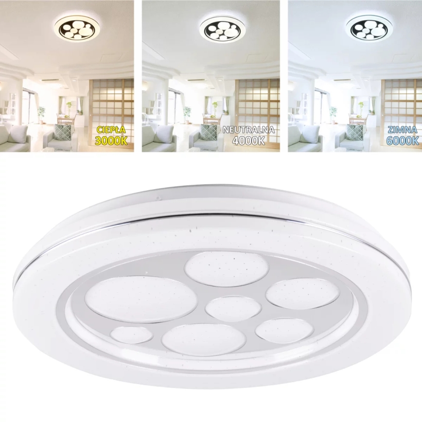 LED Reguliuojamas lubų šviestuvas PLANET LED/72W/230V d. 48 cm 3000-6500K + VP
