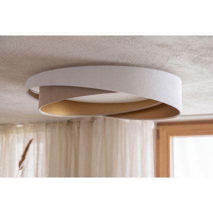 Dimeriuojamas lubinis šviestuvas SMART GALAXY MODERN LED/24W/230V 3000-6500K skersmuo 55 cm balta/kreminė/auksinė + nuotolinis valdymas