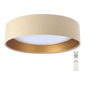 LED reguliuojamas lubų šviestuvas SMART GALAXY LED/24W/230V skersmuo 44 cm smėlio/auksinė 3000-6500K + nuotolinio valdymo pultas