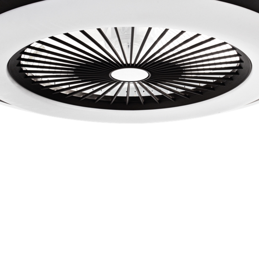 LED Reguliuojamas lubinis šviestuvas su ventiliatoriumi ZEPHYR LED/48W/230V 3000-6000K juodas + nuotolinis valdymas