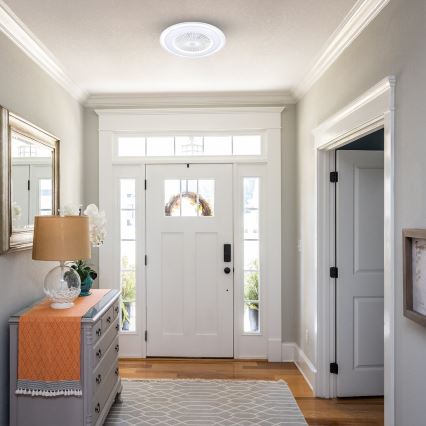 LED Reguliuojamas lubinis šviestuvas su ventiliatoriumi ZONDA LED/48W/230V 3000-6000K baltas + nuotolinis valdymas