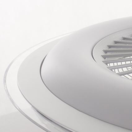 LED Reguliuojamas lubinis šviestuvas su ventiliatoriumi ZONDA LED/48W/230V 3000-6000K sidabrinis + nuotolinio valdymo pultas
