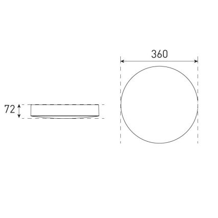 LED reguliuojamas vonios kambario lubų šviestuvas VARIO LUMO LED/13/18W/230V 3000/4000/5700K skersmuo 36 cm IP44 juodas