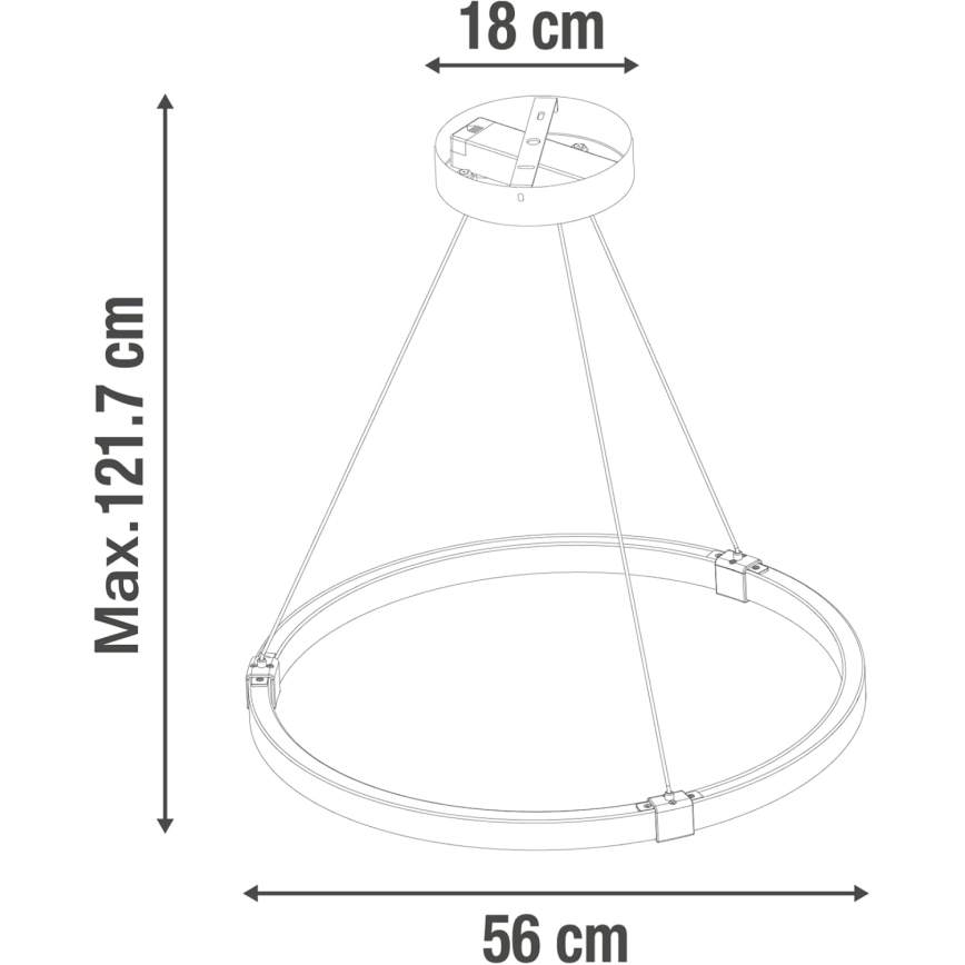 LED Reguliuojamas pakabinamas sietynas CASSINI LED/33W/230V 2700-6500K + nuotolinio valdymo pultas