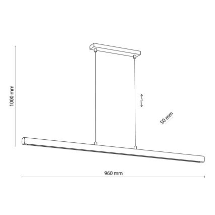 LED Reguliuojamas pakabinamas sietynas GIACINTO LED/30W/230V