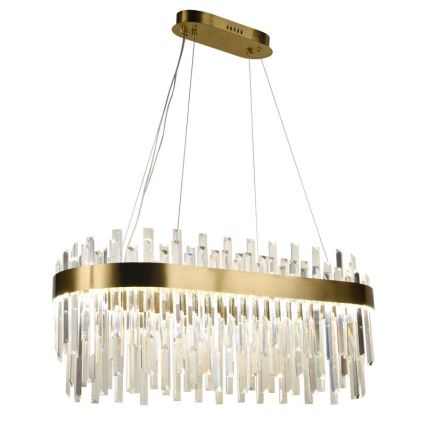 LED šviesos reguliavimas krištolas Sietynas ant stygos LED/100W/230V 3000-6500K auksas + nuotolinio valdymo pultas