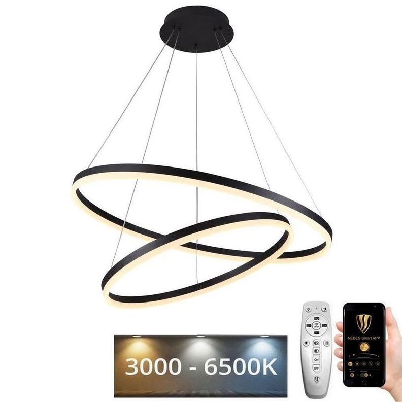 LED Reguliuojamas pakabinamas sietynas LED/100W/230V 3000-6500K diametras 80 cm + nuotolinio valdymo pultas