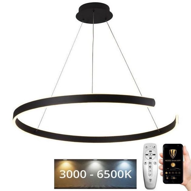 LED Reguliuojamas pakabinamas sietynas LED/100W/230V 3000-6500K diametras 80 cm + nuotolinio valdymo pultas