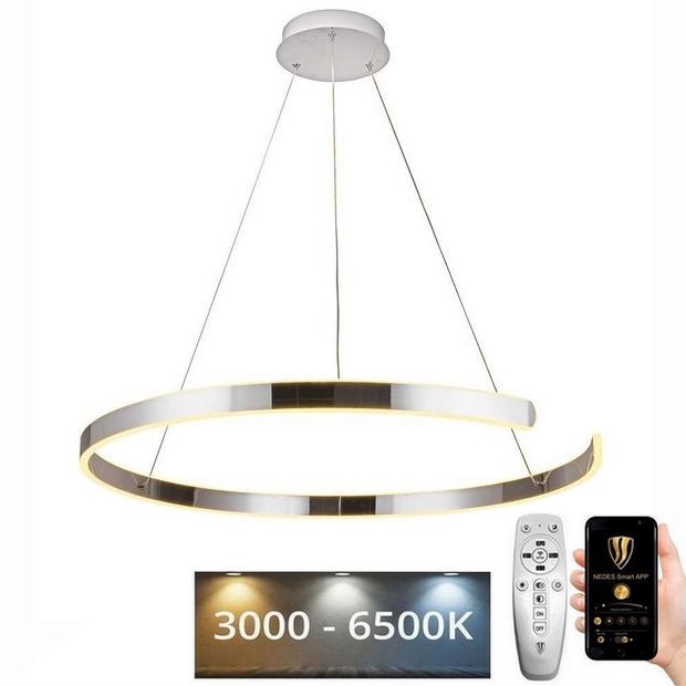 LED Reguliuojamas pakabinamas sietynas LED/100W/230V 3000-6500K diametras 80 cm + nuotolinio valdymo pultas