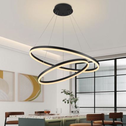 LED Reguliuojamas pakabinamas sietynas LED/100W/230V 3000-6500K diametras 80 cm + nuotolinio valdymo pultas