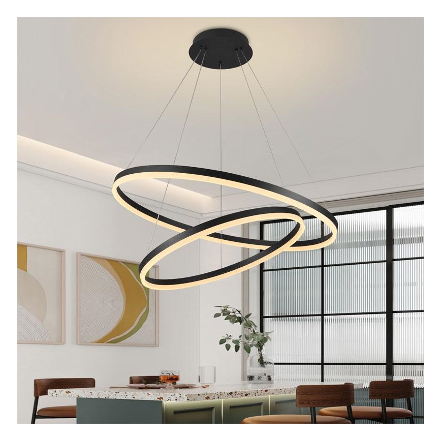 LED Reguliuojamas pakabinamas sietynas LED/100W/230V 3000-6500K diametras 80 cm + nuotolinio valdymo pultas