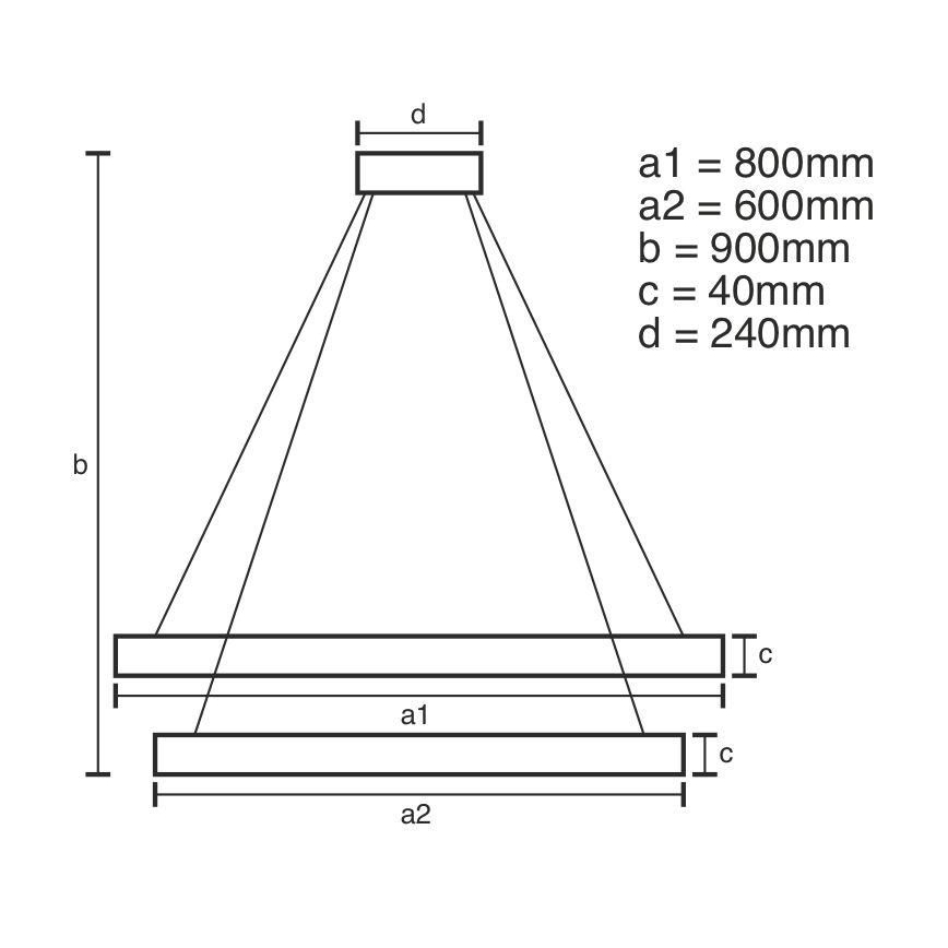 LED Reguliuojamas pakabinamas sietynas LED/100W/230V 3000-6500K diametras 80 cm + nuotolinio valdymo pultas