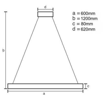 LED Reguliuojamas pakabinamas sietynas LED/100W/230V 3000-6500K + nuotolinio valdymo pultas
