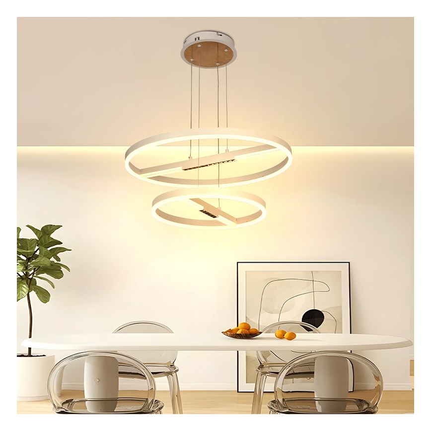 LED Reguliuojamas pakabinamas sietynas LED/100W/230V 3000-6500K diametras 60 cm + nuotolinio valdymo pultas