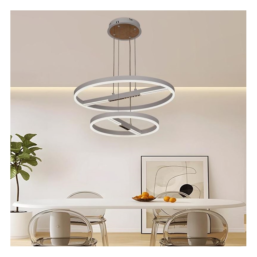 LED Reguliuojamas pakabinamas sietynas LED/100W/230V 3000-6500K diametras 60 cm + nuotolinio valdymo pultas