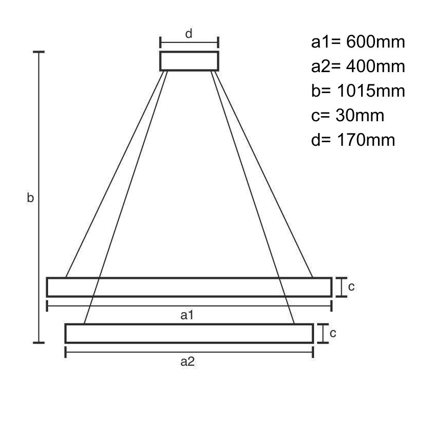 LED Reguliuojamas pakabinamas sietynas LED/100W/230V 3000-6500K diametras 60 cm + nuotolinio valdymo pultas