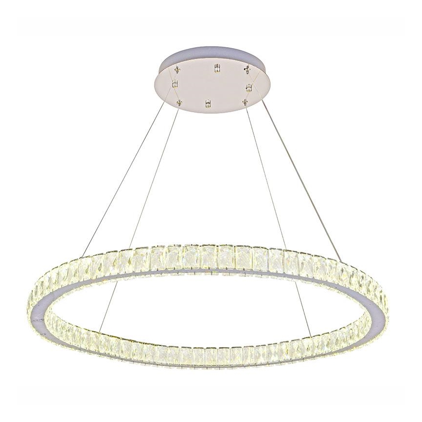 LED šviesos reguliavimas krištolas Sietynas ant stygos LED/100W/230V 3000-6500K sidabras + nuotolinio valdymo pultas