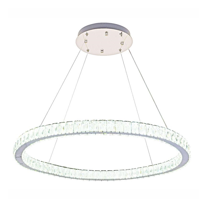 LED šviesos reguliavimas krištolas Sietynas ant stygos LED/100W/230V 3000-6500K sidabras + nuotolinio valdymo pultas