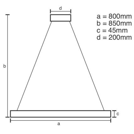 LED Reguliuojamas pakabinamas sietynas LED/100W/230V 3000-6500K + valdymo pultas