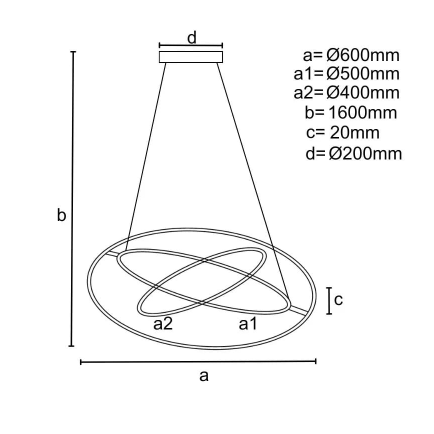 LED Reguliuojamas pakabinamas sietynas LED/105W/230V 3000-6500K + nuotolinio valdymo pultas