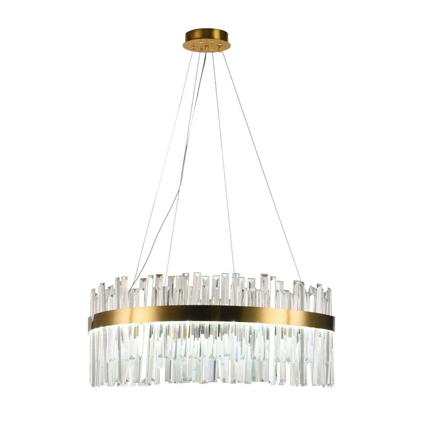 LED šviesos reguliavimas krištolas Sietynas ant stygos LED/110W/230V 3000-6500K auksas + nuotolinio valdymo pultas